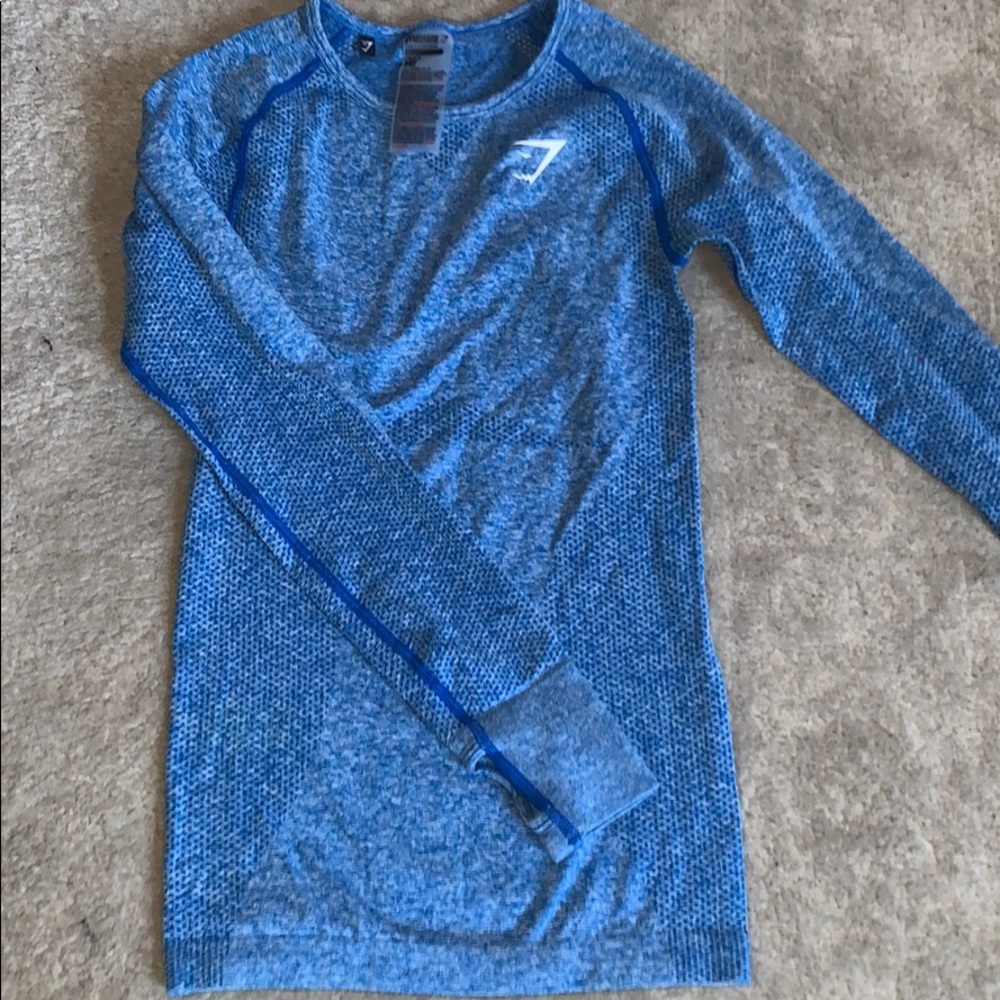 Blue gym shark long sleeve